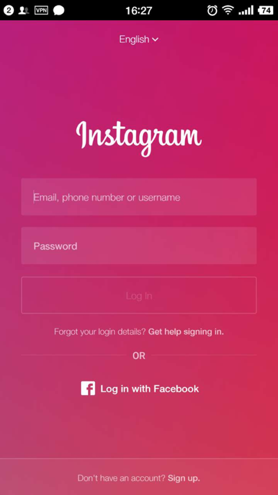 Instagram 登录页的背景色渐变效果